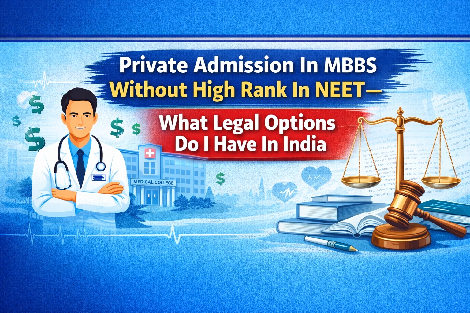 Private Admission In MBBS Without High Rank In NEET – What?Legal Options Do I Have In India